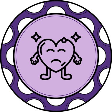 Soğuk Terli Kalp Modaya uygun Özel Vektör Tasarım Varlığı