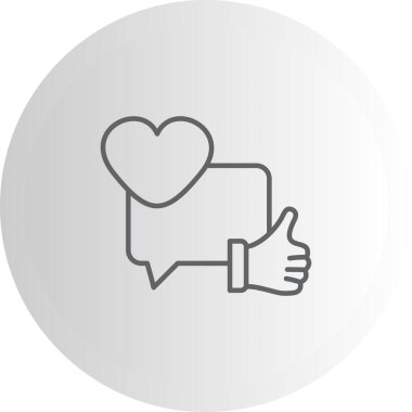 Basit geribildirim simgesi vektör çizimi