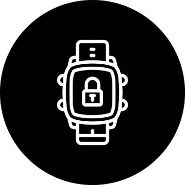 Akıllı Saat Kilidi Minimum Düzey Yaratıcı Grafik Tasarımı