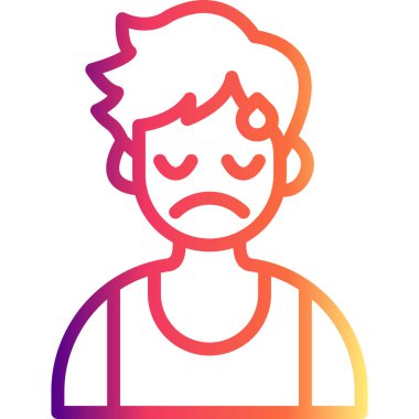 erkek avatar simgesi, vektör illüstrasyonu basit tasarım