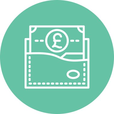 wallet icon, vector illustration simple design