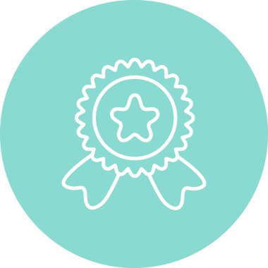 Rozet simgesi, vektör illüstrasyonu basit tasarım