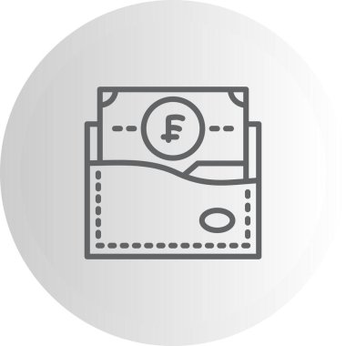 wallet icon, vector illustration simple design