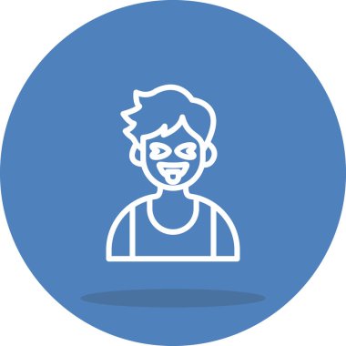 Çocuk Dil Web ikonu vektör illüstrasyonunu yapıştırıyor