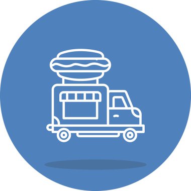 Hot Dog Truck Minimum Gelişmiş Marka Tasarımı Varlığı