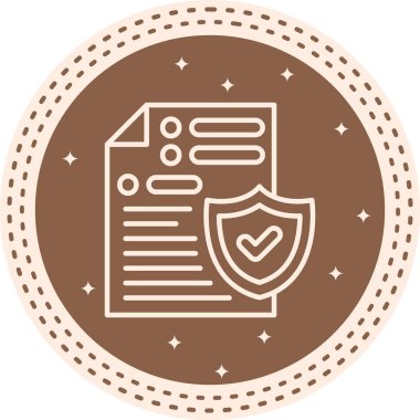 Sigorta Web Simgesi, Basit İllüstrasyon