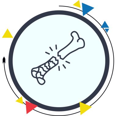 Osteoporoz web simgesi vektör çizimi