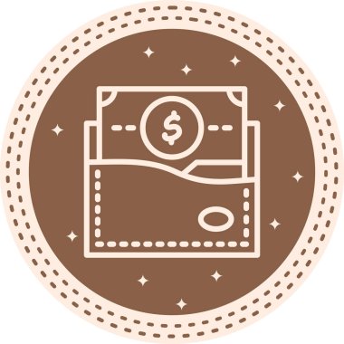 wallet icon, vector illustration simple design