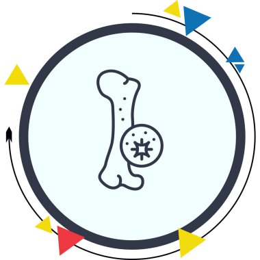 kemik simgesi, vektör illüstrasyonu basit tasarım