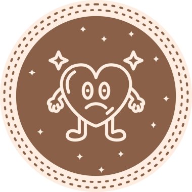 Kızartılmış Kalp Yüksek Kaliteli Özel Vektör Tasarımı