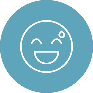 emoji simgesi, web kullanımı için basit tasarım vektör çizimi