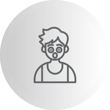 erkek avatar simgesi, vektör illüstrasyonu basit tasarım