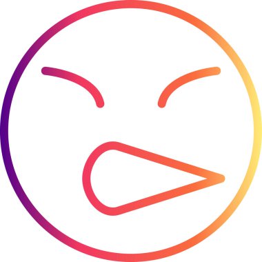 Çizgi film karalama simgesi web işareti, beyaz arkaplanda izole edilmiş emoji simgesi