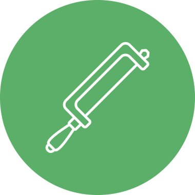 Testere Yenilikçi Düz Ürün Tasarım Sembolü