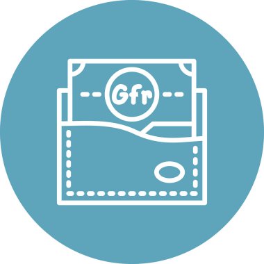 wallet icon, vector illustration simple design