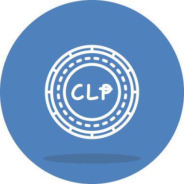 Şili Pezosu Premium Çağdaş Düz Vektör Özelliği