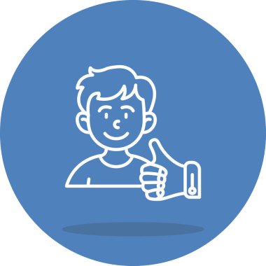 düz geribildirim simgesi vektör çizimi 