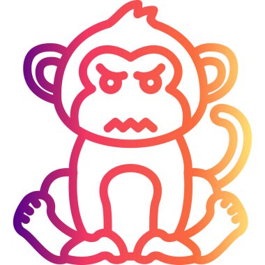 Ağlayan Maymun Yaratıcı İşlevsel Web Grafik Sembolü