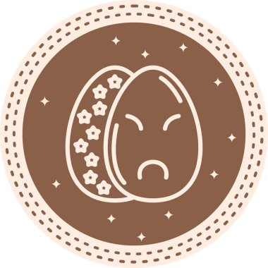 Paskalya Üzüntüsü Yumurta Tarzı Rafine Markalaştırma Vektörü Özelliği