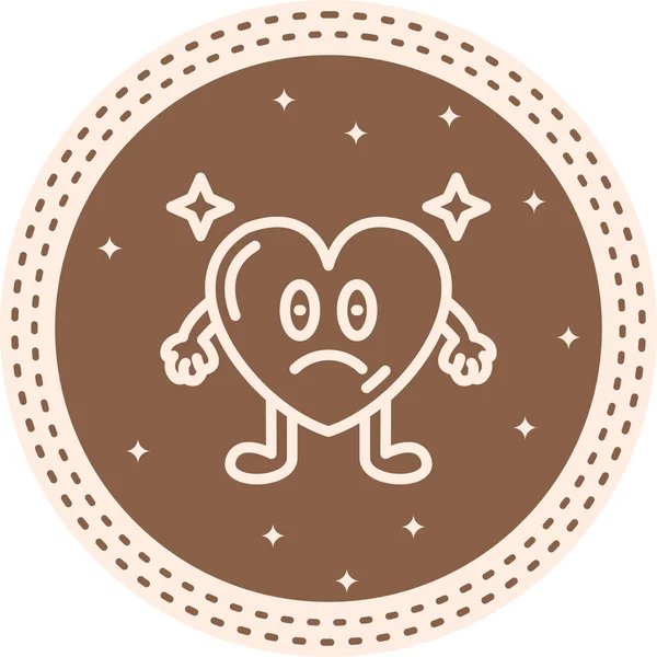 Kızartılmış Kalp Yüksek Kaliteli Özel Vektör Tasarımı