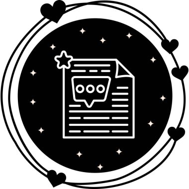 Yorum Biçimi Web simgesi vektör çizimi