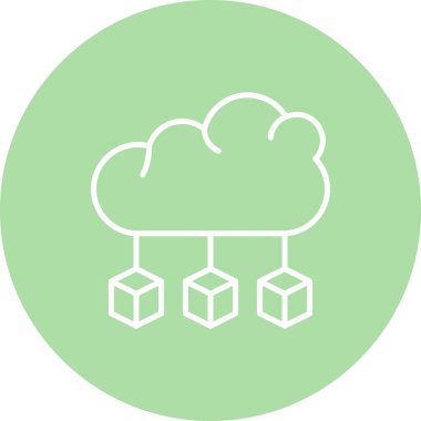 Bulut Microservices Simgesi, Beyaz Arkaplan Görüntü