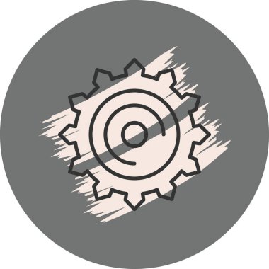 Dairesel tasarım ile Miter Testere araç simgesi.