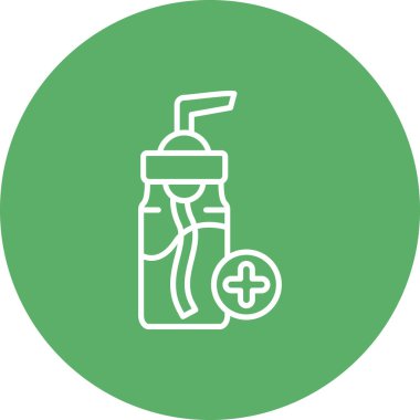 El dezenfektanının düz simgesi, basit illüstrasyon