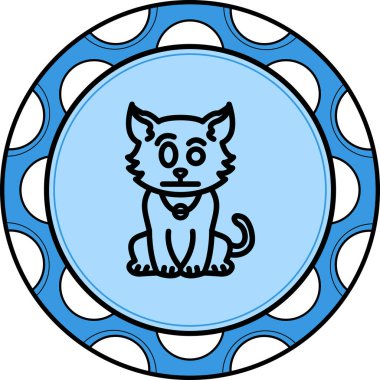 Şüpheli Kedi Belirsiz Asgari Damgalama Vektör Varlığı