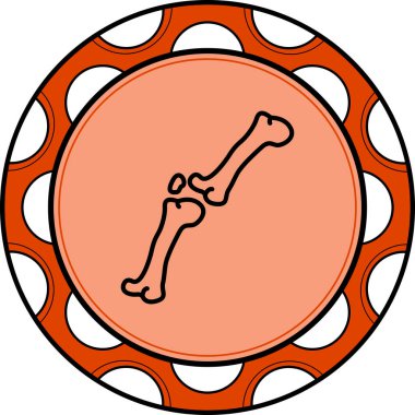 İnsan eklemini veya kemik yapısını temsil eden basit bir web simgesi