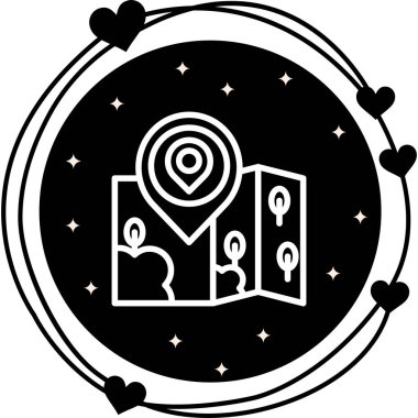 konum web simgesi vektör illüstrasyonu