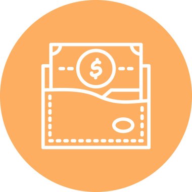 wallet icon, vector illustration simple design