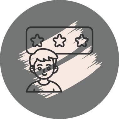 düz geribildirim simgesi vektör çizimi 