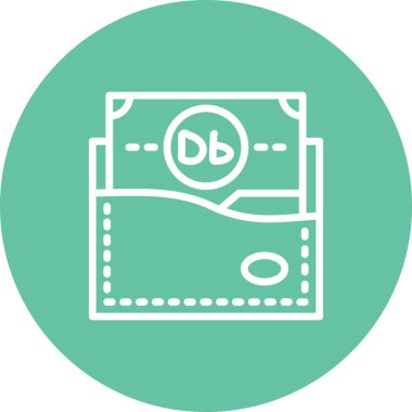 wallet icon, vector illustration simple design