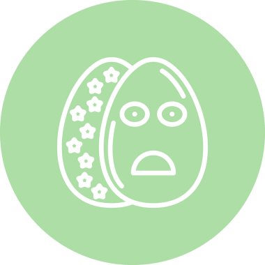 Paskalya Üzüntülü Yumurta Yaratıcı Minimum Vektör Sanatı