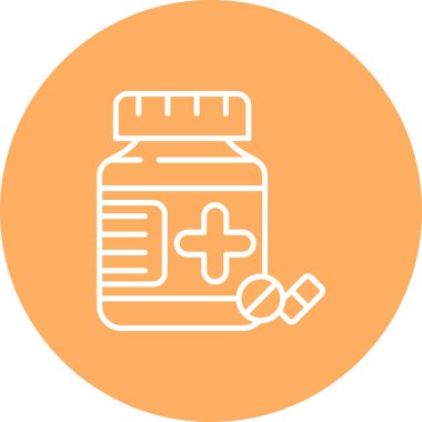 İlaç Şişeleri simgesi, vektör illüstrasyonu basit tasarım