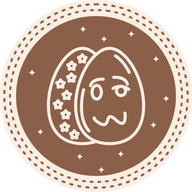 Paskalya Sarhoş Yumurta Dengeli Düz Sanat Özelliği