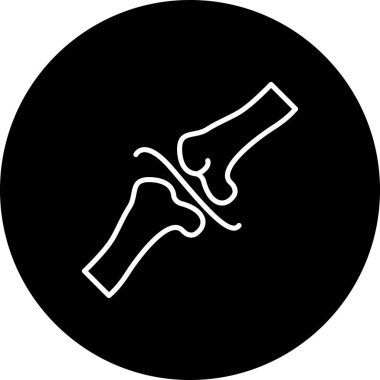 İnsan eklemini veya kemik yapısını temsil eden basit bir web simgesi