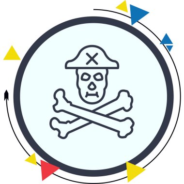 Kafatası ve çapraz kemikler, Tehlikeli Korsan simgesi