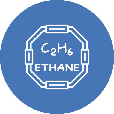 Etan molekülünün kimyasal yapısı, basit web simgesi