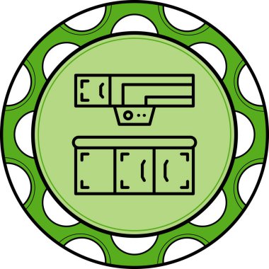 Mutfak İnbot Yüksek Çözünürlüklü Düz Tasarım Sembolü