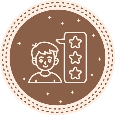 Kullanıcı Yorumu Web simgesi vektör illüstrasyonu