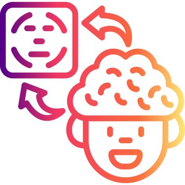 Beyin Yüzü Kimliği Minimum Dijital Tasarım Özelliği