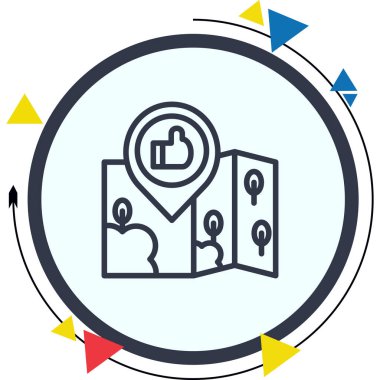 Premium Minimal Düz Vektör İllüstrasyonu Gibi Konum