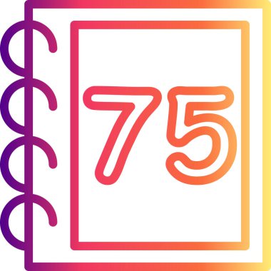 75 Web simgesi vektör illüstrasyonu