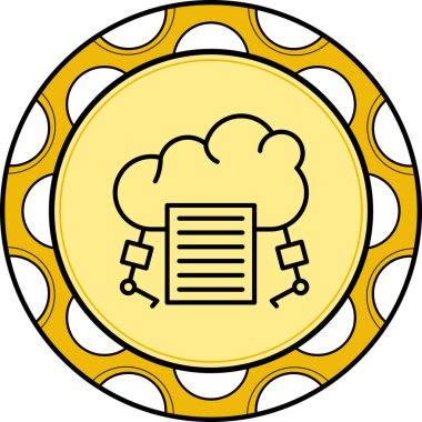 Bulut Veri Şifreleme Anahtarı Sofistike Özel Vektör Sanat Nesnesi