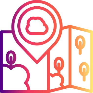 Location Cloud Distinct Professional Creative Graphic Element