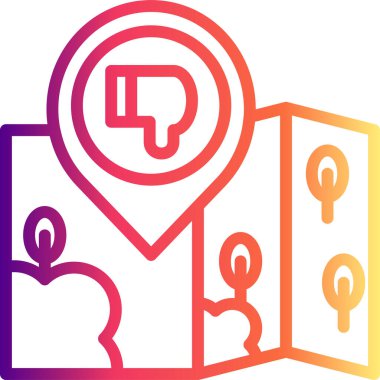 Location Dislike Distinct Minimal Branding Vector Asset