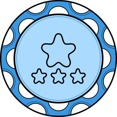 4 Yıldız Gözden Geçirme Seçkin Dijital Tasarım Sembolü