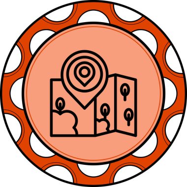 konum web simgesi vektör illüstrasyonu